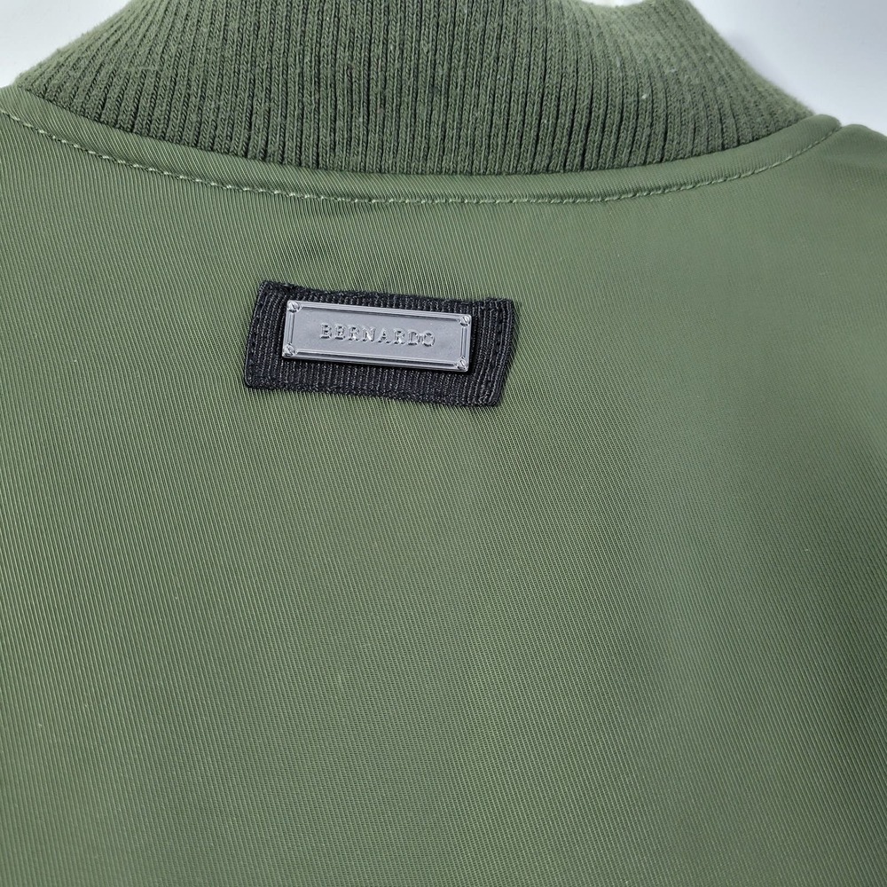 Bernardo Men's Olive Green Bomber Jacket Size S 10522-0488 - Picture 7 of 10